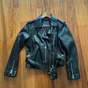 All saints leather jacket- size small